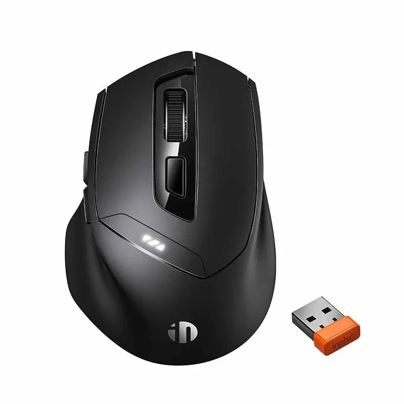 Inphic DR6 Bluetooth Compatible Wireless Mouse Ergonomics Silent Office Mouse Rechargeable Wireless Gaming Mouse