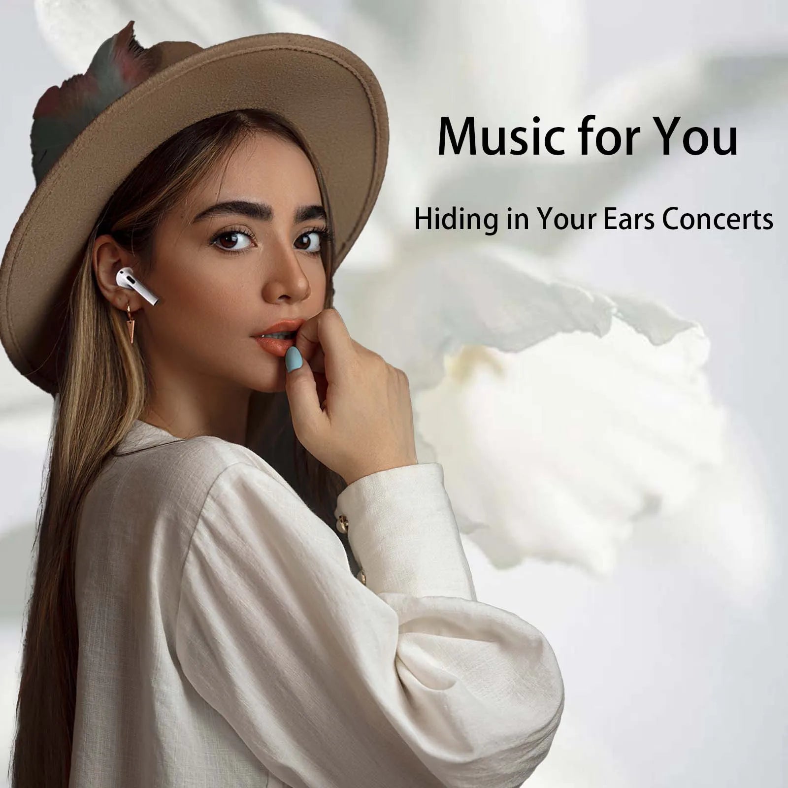 Air Pro4 wireless earphones Bluetooth 5.3 in ear earphones suitable for sports, gaming, and office work, compatible with all ear