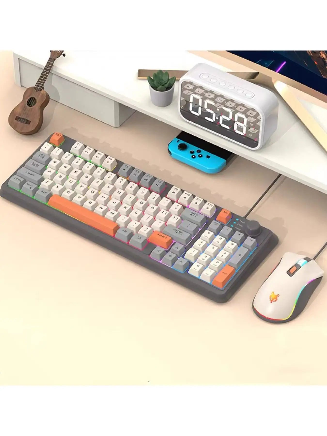 K820 USB Wired Gaming Keyboard Mouse Set Laptop Home Office Luminous Keyboard