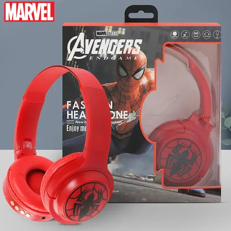 New iron Man Bluetooth Headphones Over-Ear Wireless Stereo Earphones Cartoon Spiderman Iron Man Captain Headset with Mic