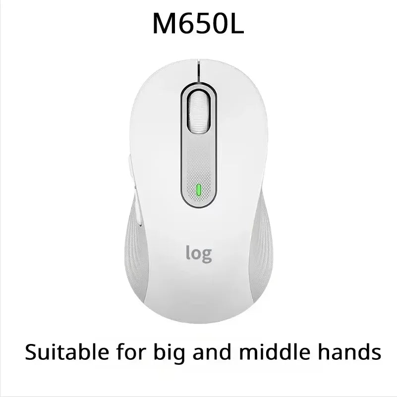 Logitech M750/M650L wireless dual-mode silent mouse, available in multiple colors with ergonomic design, providing an excellent