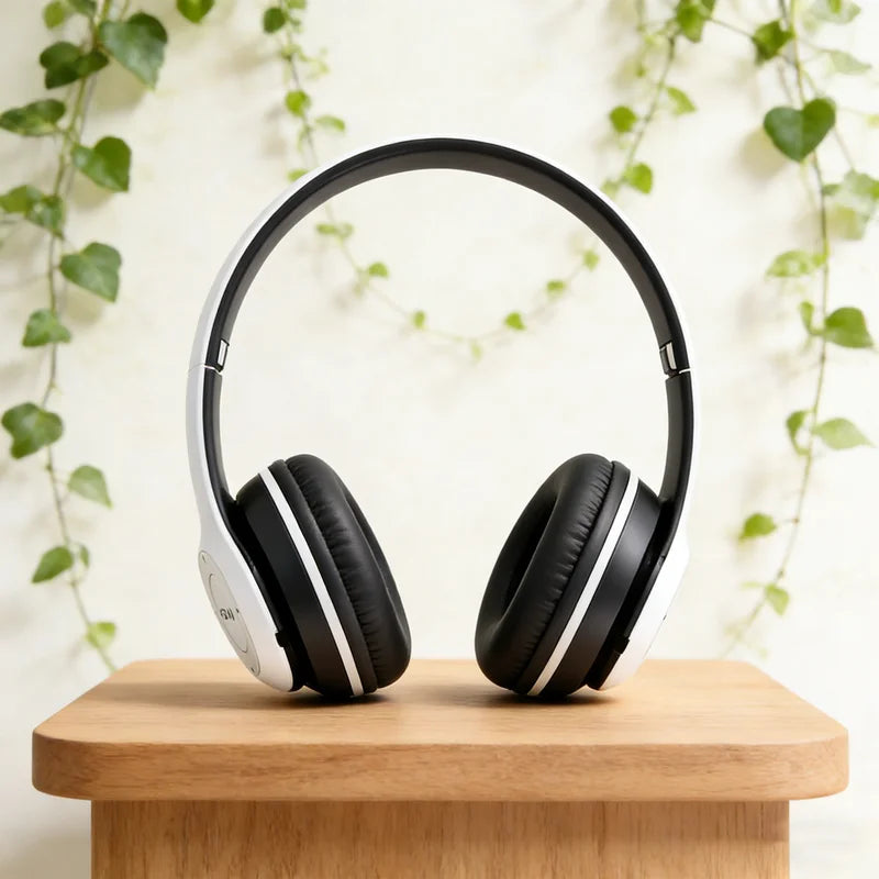 Foldable Bluetooth Headphones Wireless Overhead Earphones with Microphone Volume Control for smartphones Game Headset