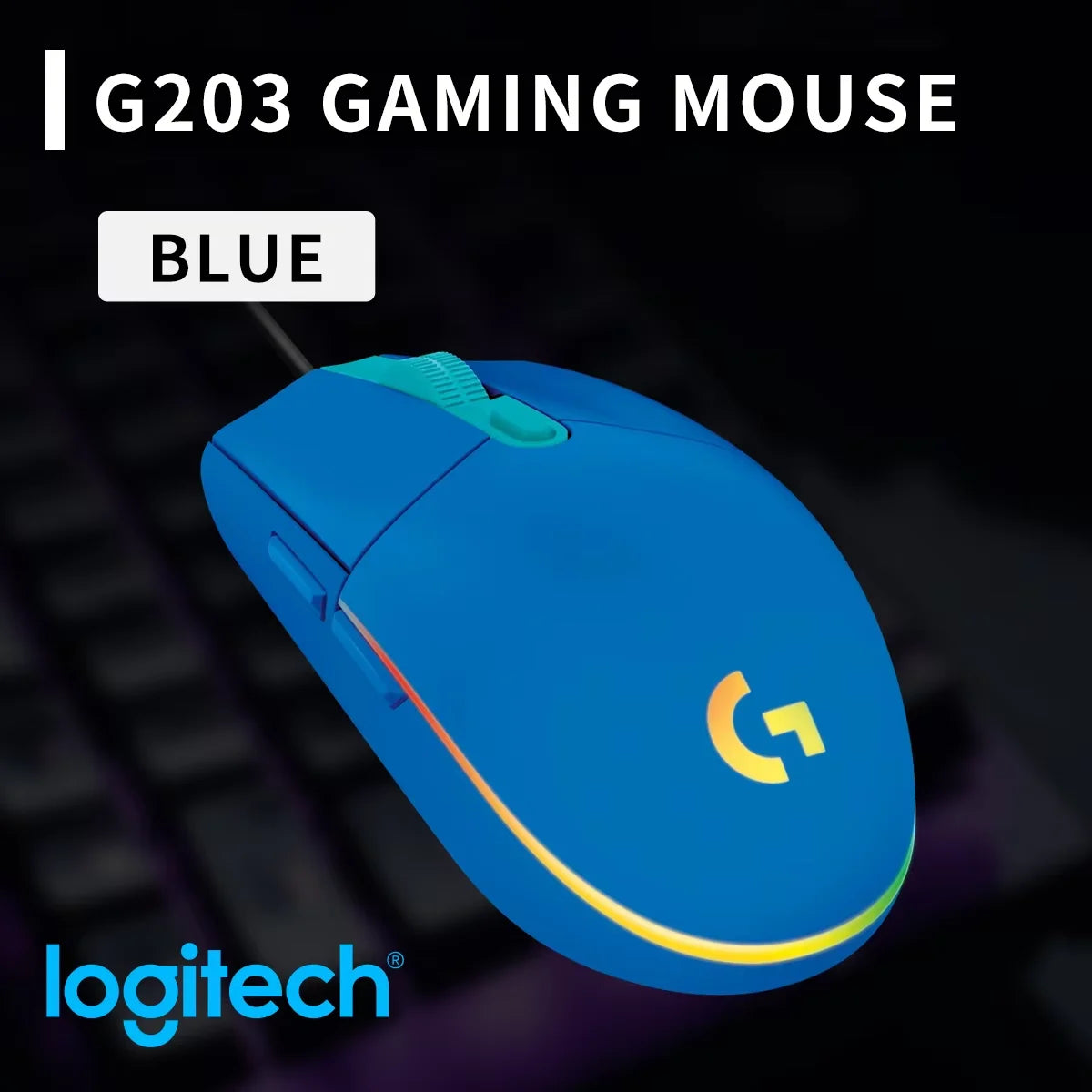 Logitech G102/G203 USB Wired Gaming Mouse, offering a revolutionary gaming experience with precise tracking of every move