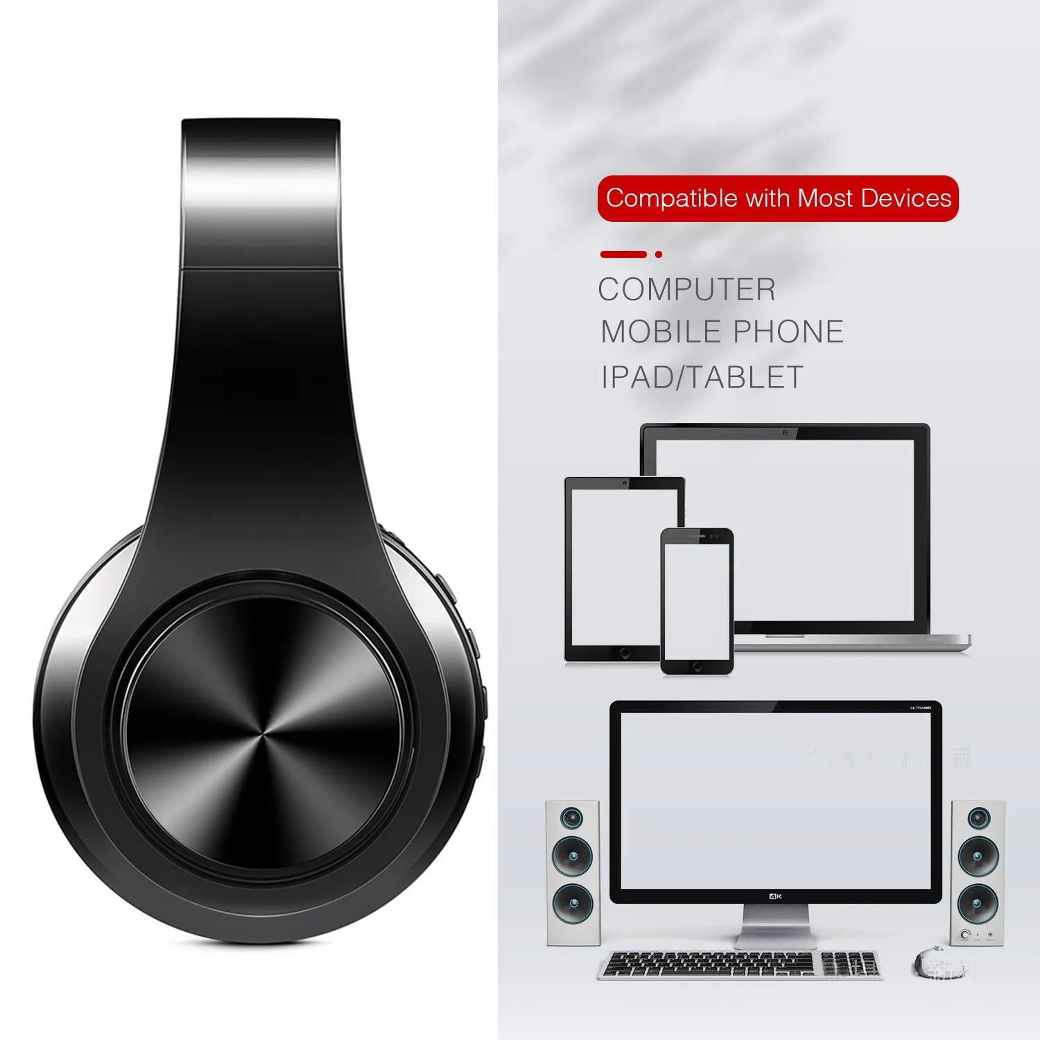 New Arrival Colors Wireless Bluetooth Headphone Stereo Headset Music Headset Over the Earphone with Mic for Iphone Sumsamg