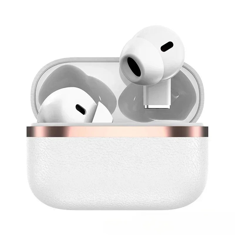 TWS In-ear Leather-crafted Earphones Wireless Earbuds Featuring Sleek Fit Long-lasting All-day Battery Integrated Mic for Users