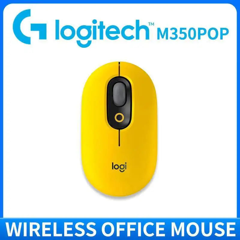 Logitech M350 Pebble Office Mouse - Minimalist Design, Silent Operation, 10m Range, Dual Connectivity, Eco-Friendly Build