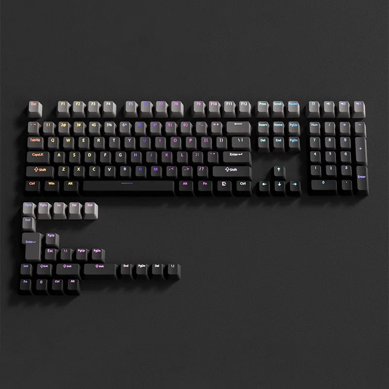Gradient Keycaps Top Print Shine through backlit RGB keycap For Cherry Mx Switch Mechanical Keyboard OEM Profile PBT Key Caps