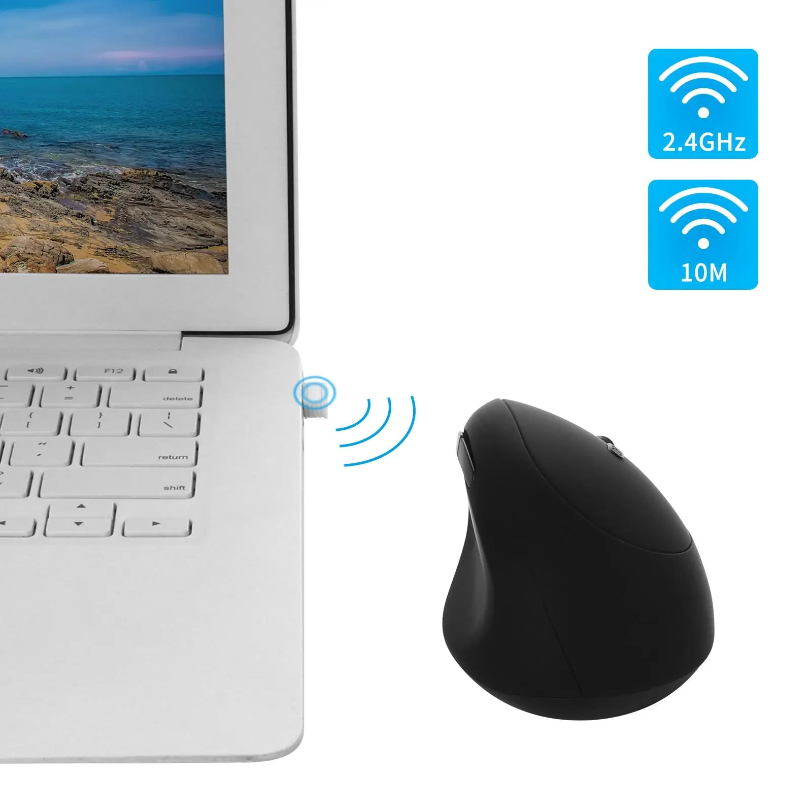 Wireless 2.4G Mouse DPI Adjustable Button Low Noise Button Vertical Design Office Use Wrist Healthy Mause Loptap PC Ergonomics