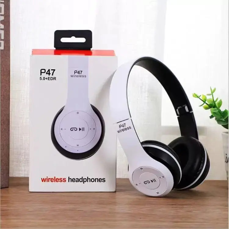 Foldable Bluetooth Headphones Wireless Overhead Earphones with Microphone Volume Control for smartphones Game Headset