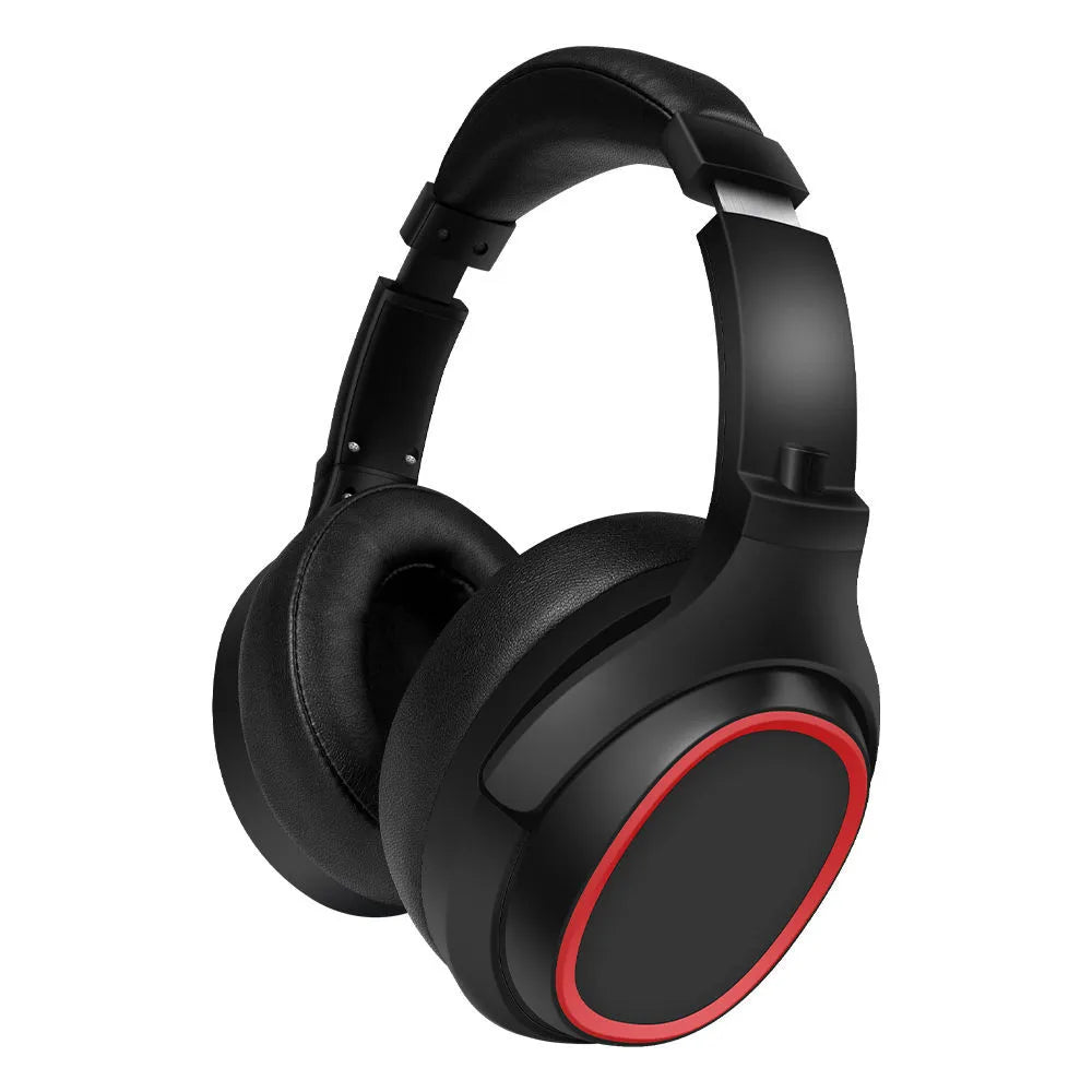 20 H Play Bluetooth Headphones with Large Earmuffs Wireless Earphones with Bass Noise Cancelling and Mic TF-card Support Helmet