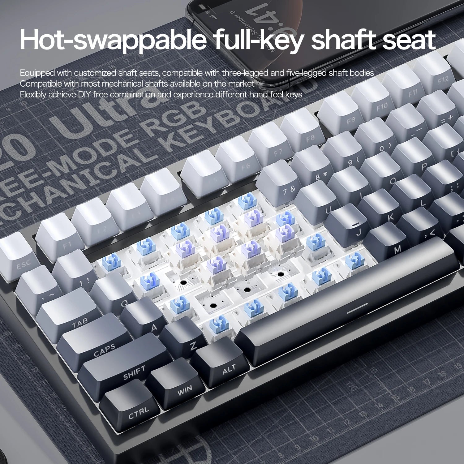 75% Gasket Mount Mechanical Keyboard ATTACK SHARK X820 Ultra Tri-mode Bluetooth 2.4G Wireless Wired Gaming Keyboard