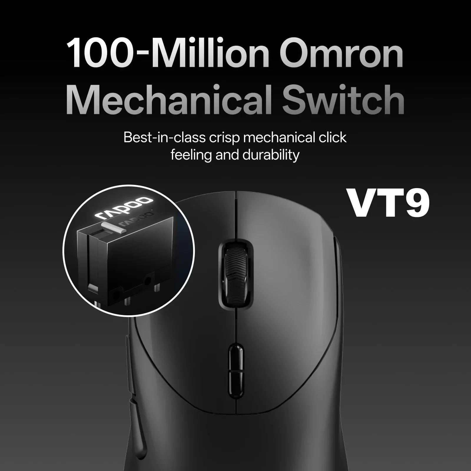 2026 New Rapoo VT9/VT9 MAX GEN-2 Wireless Gaming Mouse True 8K Wireless Polling Rate 53g Lightweight Up to 750Hr Battery Life