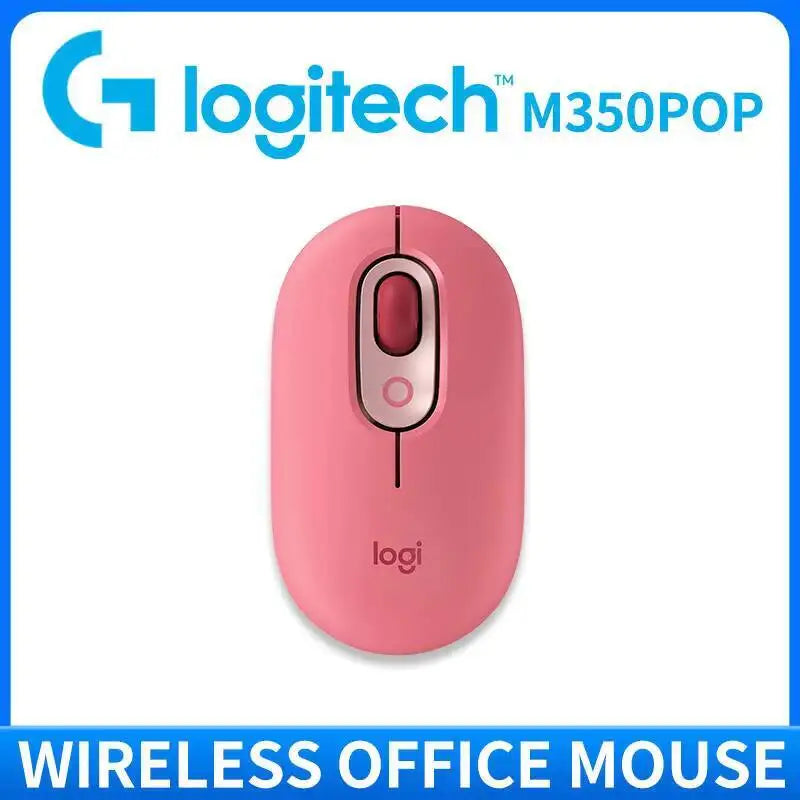 Logitech M350 Pebble Office Mouse - Minimalist Design, Silent Operation, 10m Range, Dual Connectivity, Eco-Friendly Build
