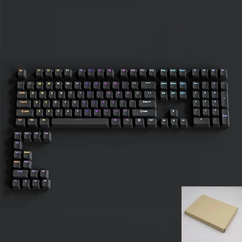 Gradient Keycaps Top Print Shine through backlit RGB keycap For Cherry Mx Switch Mechanical Keyboard OEM Profile PBT Key Caps