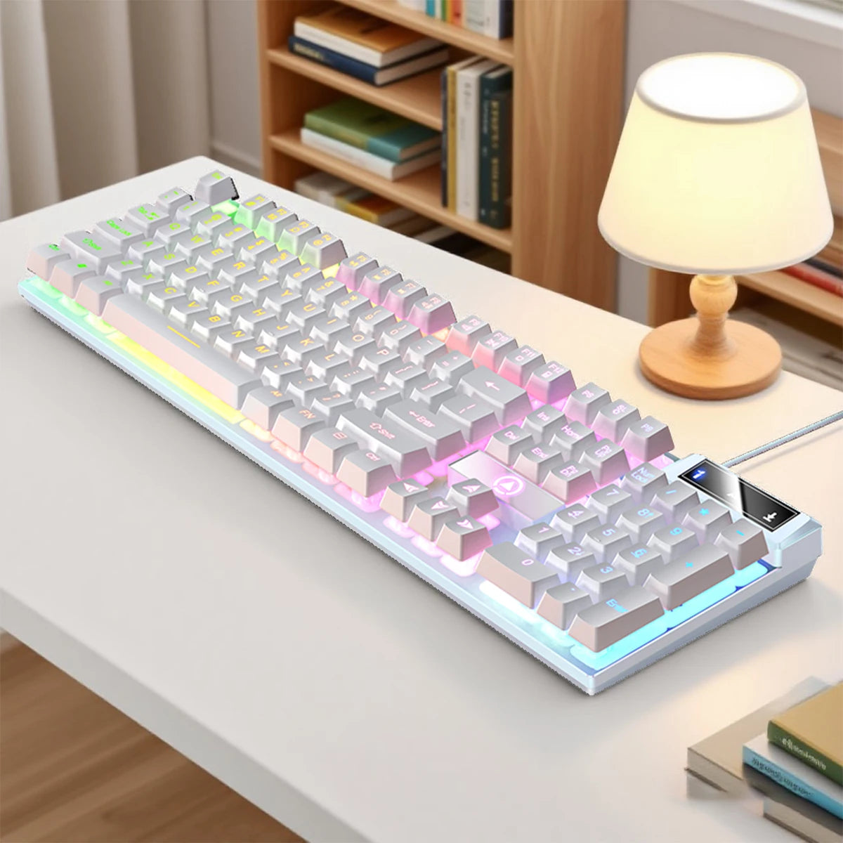 YINDIAO K500 Wired  Keyboard Gaming  Laptop Desktops PC Computer Office Accessories Low Profile Gamer Keyboards With Numpad