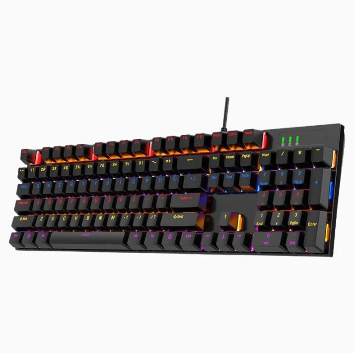 Mechanical Gaming GK100 Keyboard New Upgraded 104 Keys White Backlit Keyboards USB Wired Computer Keyboard for Laptop Desktop PC