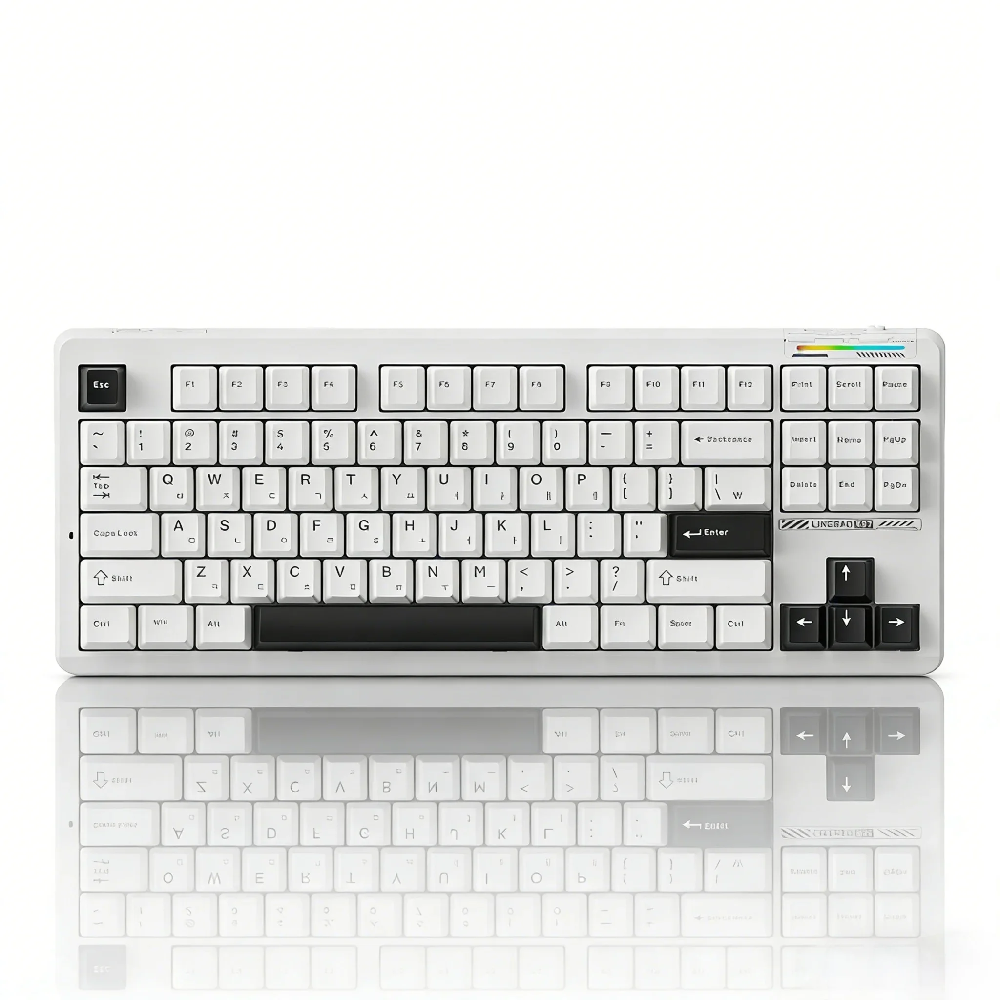 AULA×LINGBAO K87 Wireless Keyboard Korean Letters Gasket-Mounted PBT Keycaps Macro Software LEOBOG Switch
