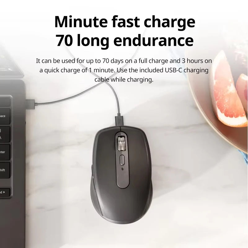 MX Anywhere 3S Bluetooth Mouse – Brand Reliability, 70-Day Battery, Multi-Device Connect, Travel-Friendly
