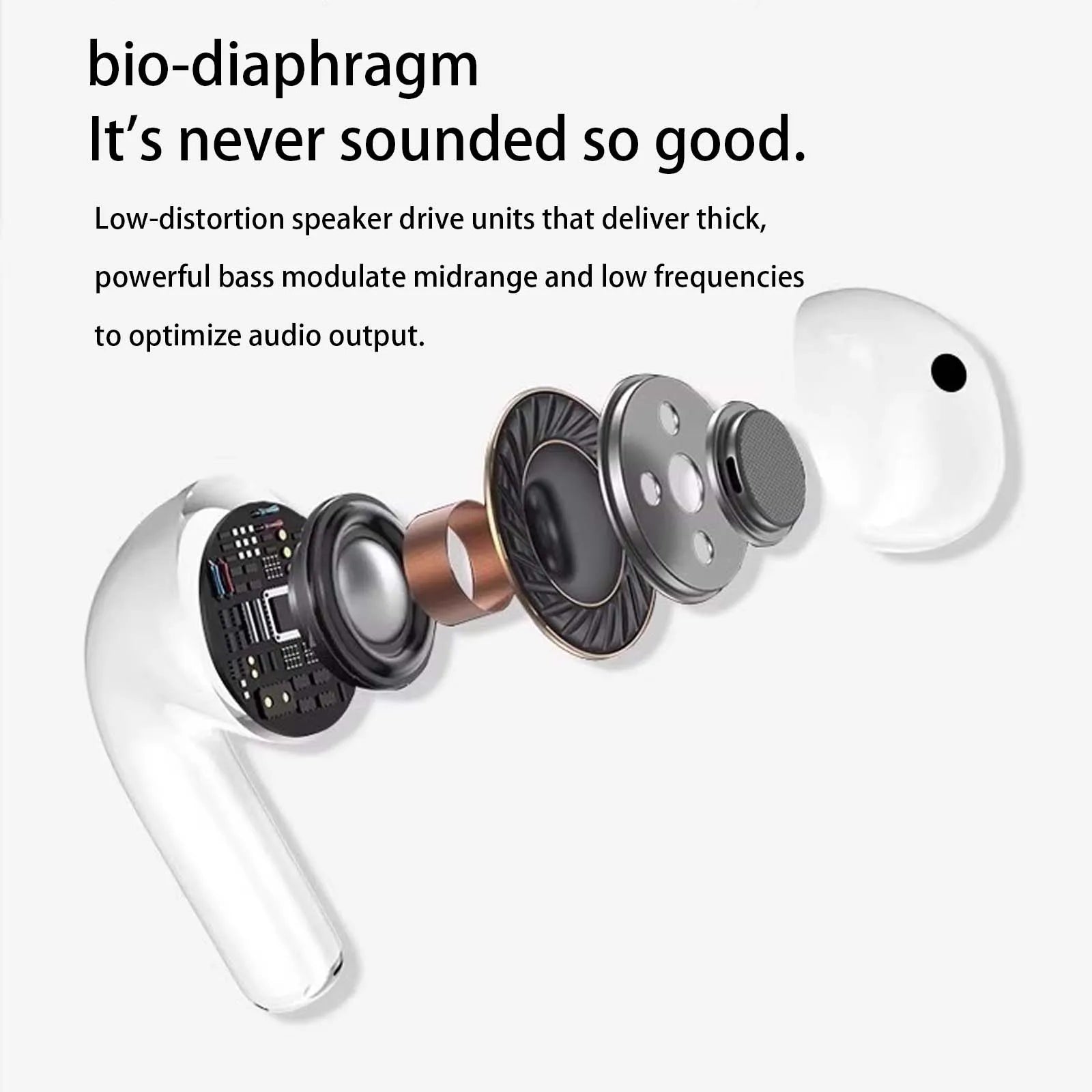 Air Pro4 wireless earphones Bluetooth 5.3 in ear earphones suitable for sports, gaming, and office work, compatible with all ear