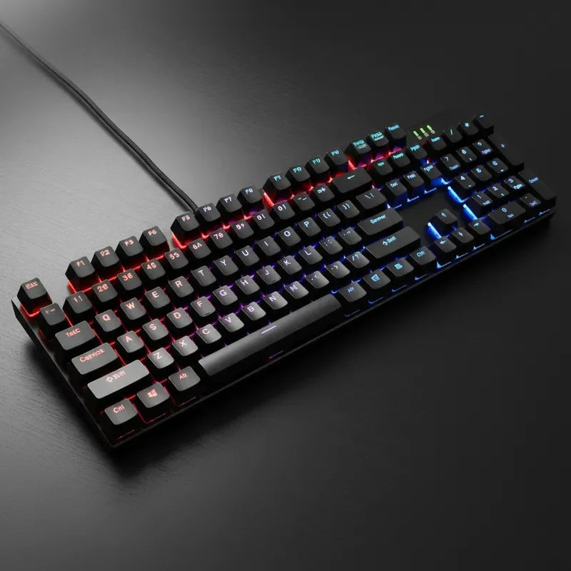 Mechanical Gaming GK100 Keyboard New Upgraded 104 Keys White Backlit Keyboards USB Wired Computer Keyboard for Laptop Desktop PC