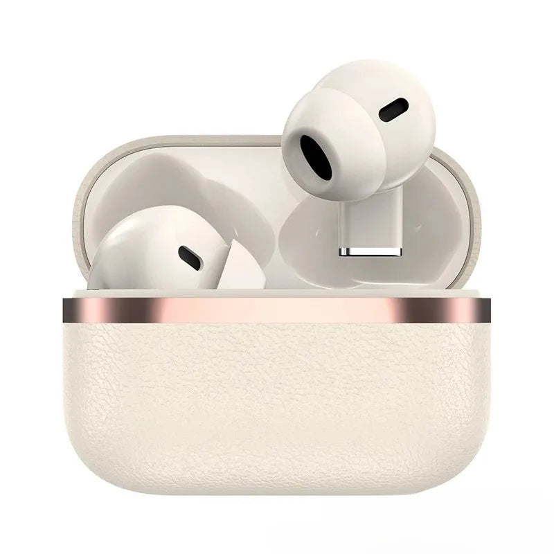 TWS In-ear Leather-crafted Earphones Wireless Earbuds Featuring Sleek Fit Long-lasting All-day Battery Integrated Mic for Users