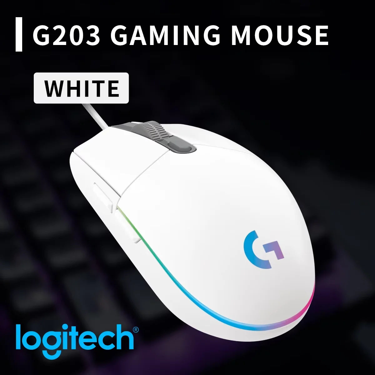 Logitech G102/G203 USB Wired Gaming Mouse, offering a revolutionary gaming experience with precise tracking of every move