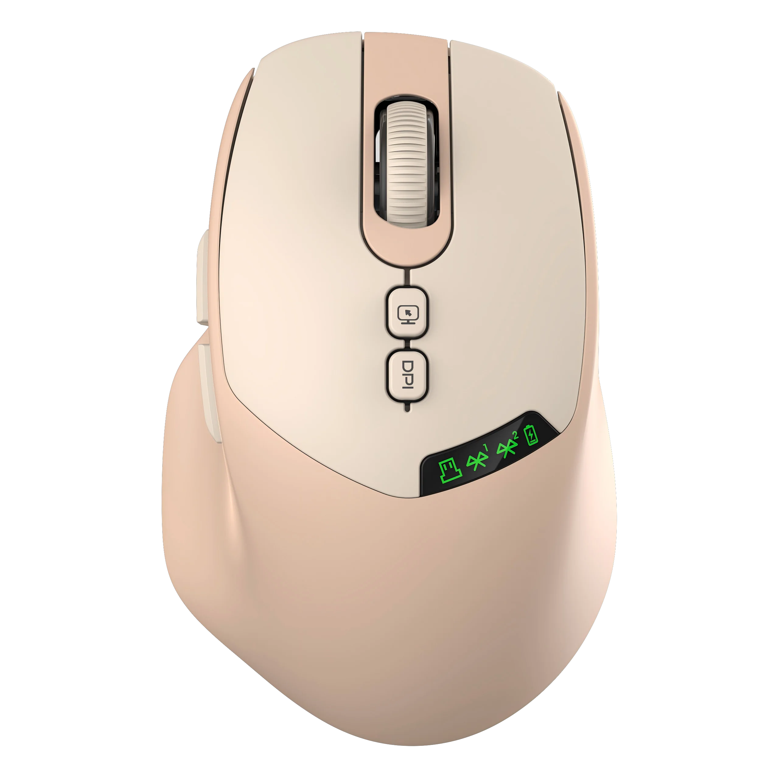 T02 Mute with Display Screen Wireless Mouse,Bluetooth Dual-Mode,Noiseless Click,Wndows/Mac/IOS/Android