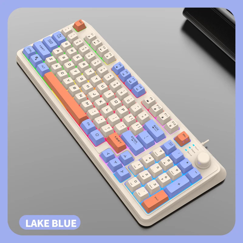 K820 USB Wired Gaming Keyboard Mouse Set Laptop Home Office Luminous Keyboard