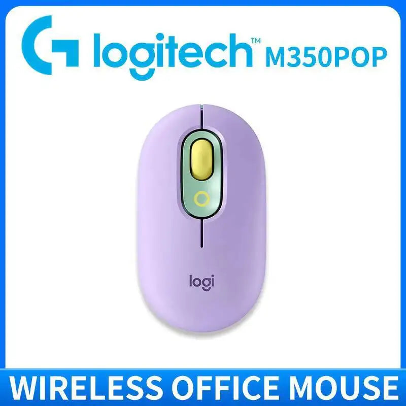 Logitech M350 Pebble Office Mouse - Minimalist Design, Silent Operation, 10m Range, Dual Connectivity, Eco-Friendly Build