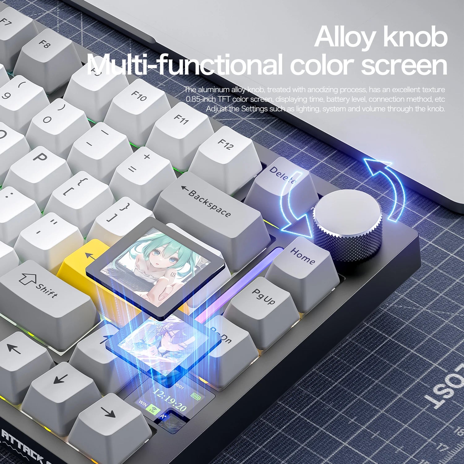 75% Gasket Mount Mechanical Keyboard ATTACK SHARK X820 Ultra Tri-mode Bluetooth 2.4G Wireless Wired Gaming Keyboard