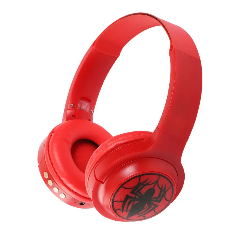 New iron Man Bluetooth Headphones Over-Ear Wireless Stereo Earphones Cartoon Spiderman Iron Man Captain Headset with Mic
