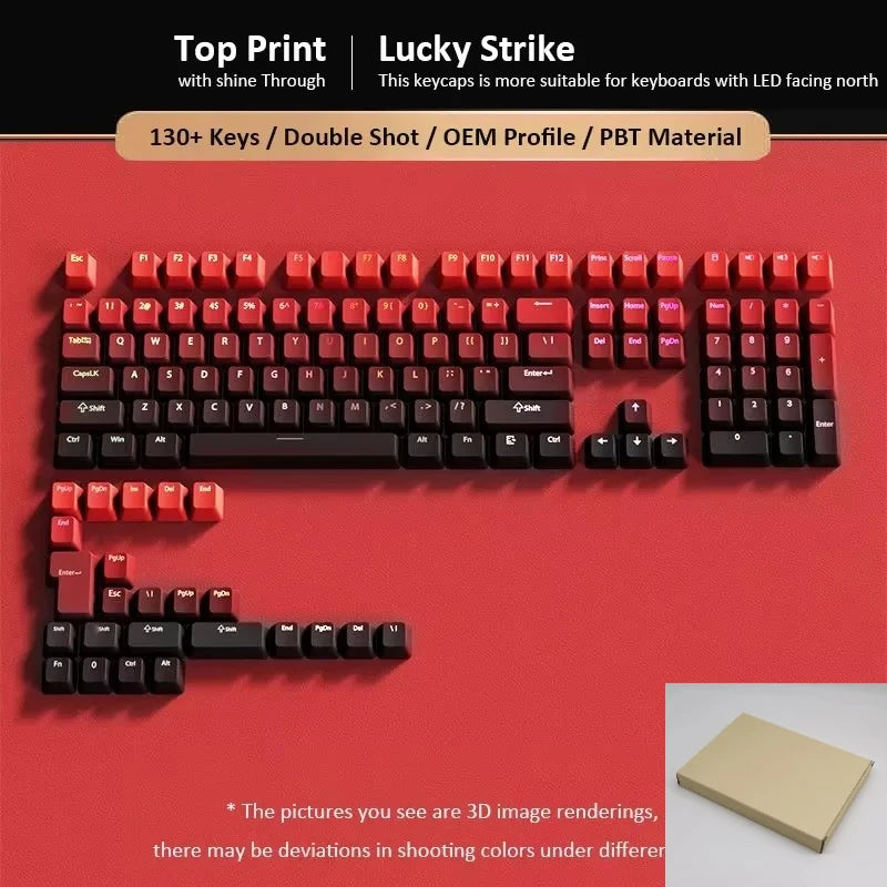 Gradient Keycaps Top Print Shine through backlit RGB keycap For Cherry Mx Switch Mechanical Keyboard OEM Profile PBT Key Caps