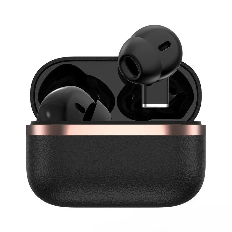 TWS In-ear Leather-crafted Earphones Wireless Earbuds Featuring Sleek Fit Long-lasting All-day Battery Integrated Mic for Users
